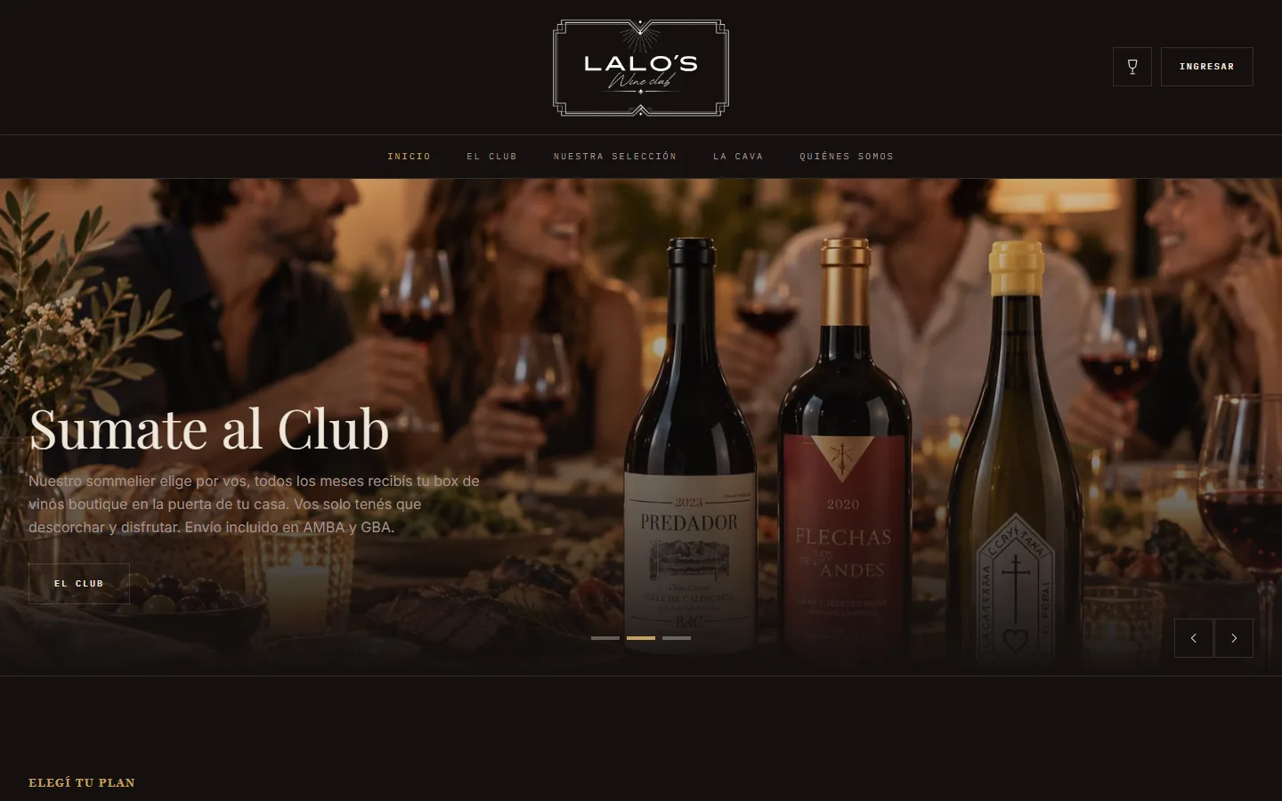 Lalo's Wine Club en la compu